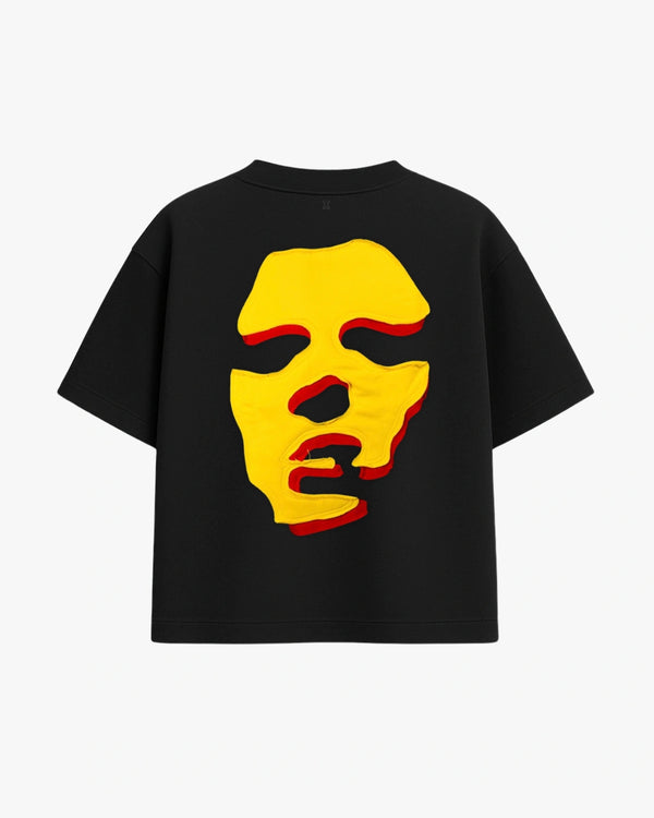 Face T-shirt - Black / Red & Yellow