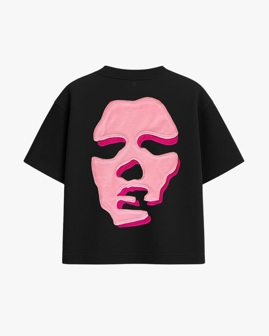 Face T-shirt - Black / Pink & Lilla
