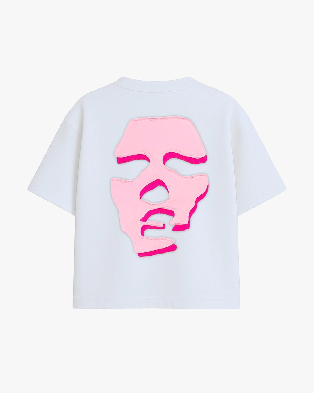 Face T-shirt - White / Pink & Lilla