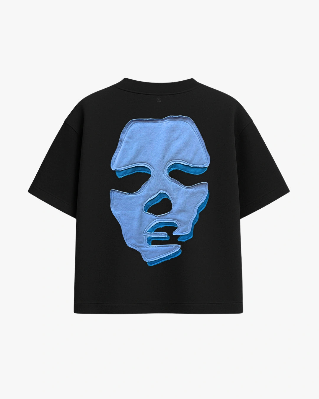 Face T-shirt - Black / Blue & Turchese