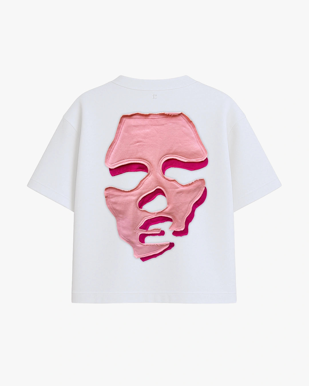 Face T-shirt - White / Pink & Lilla