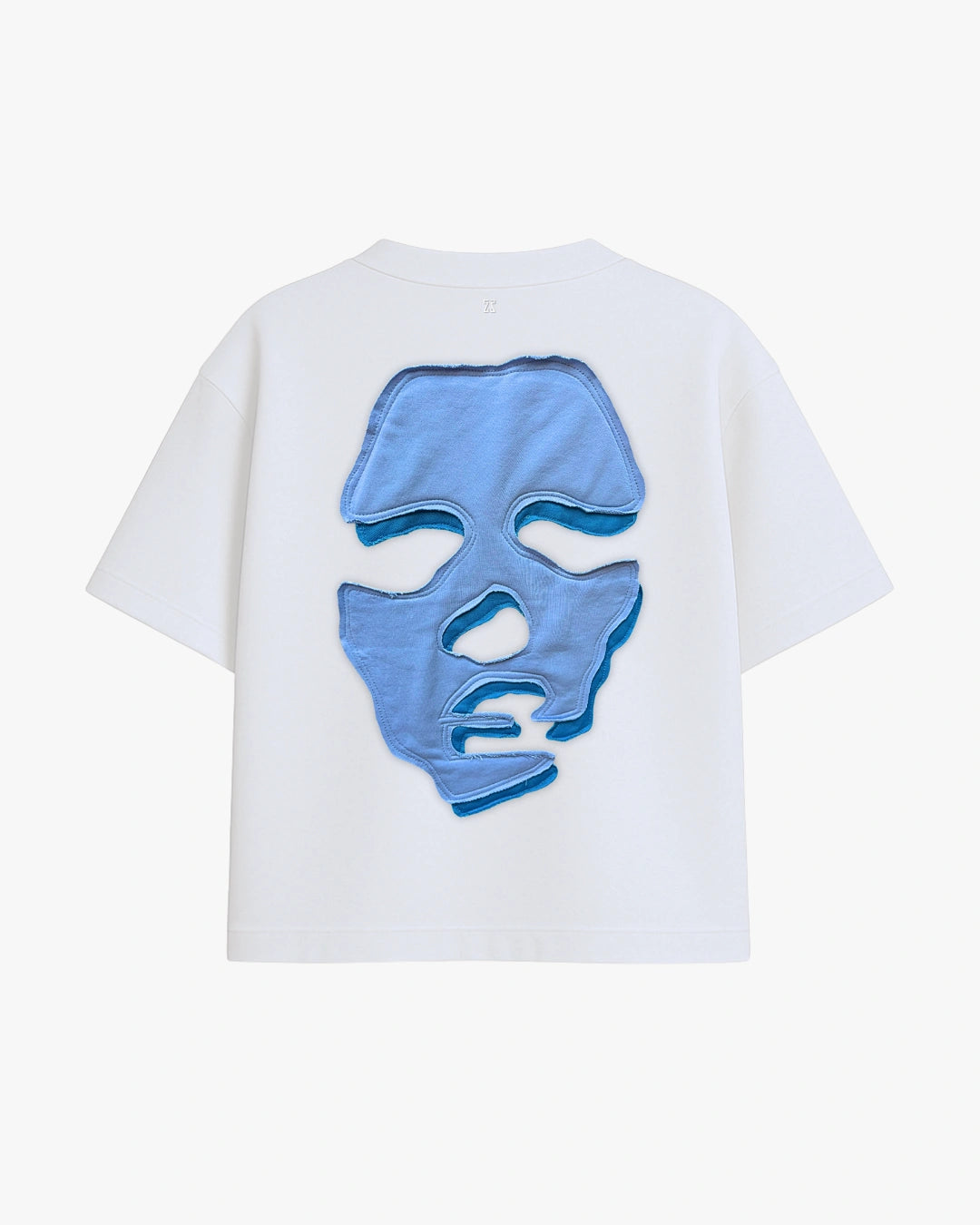 Face T-shirt / White / Blue & Turchese